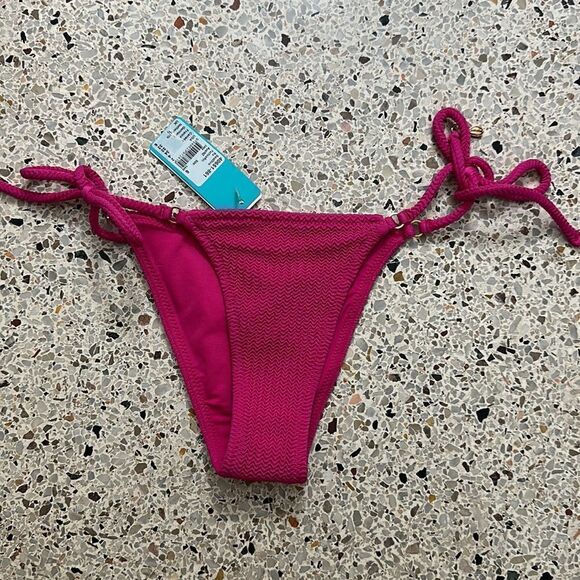 NWT Seafolly pink Seadive rio tie bottom US 2 AU 6 fuchsia - Picture 3 of 6